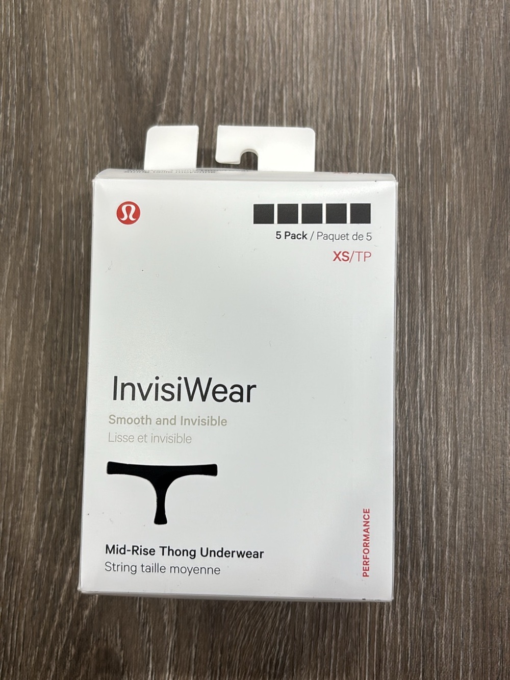 lululemon athletica InvisiWear Mid-Rise Thong - White